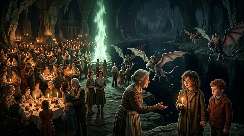 The Festival — Mara and Chibi beneath Kingsport